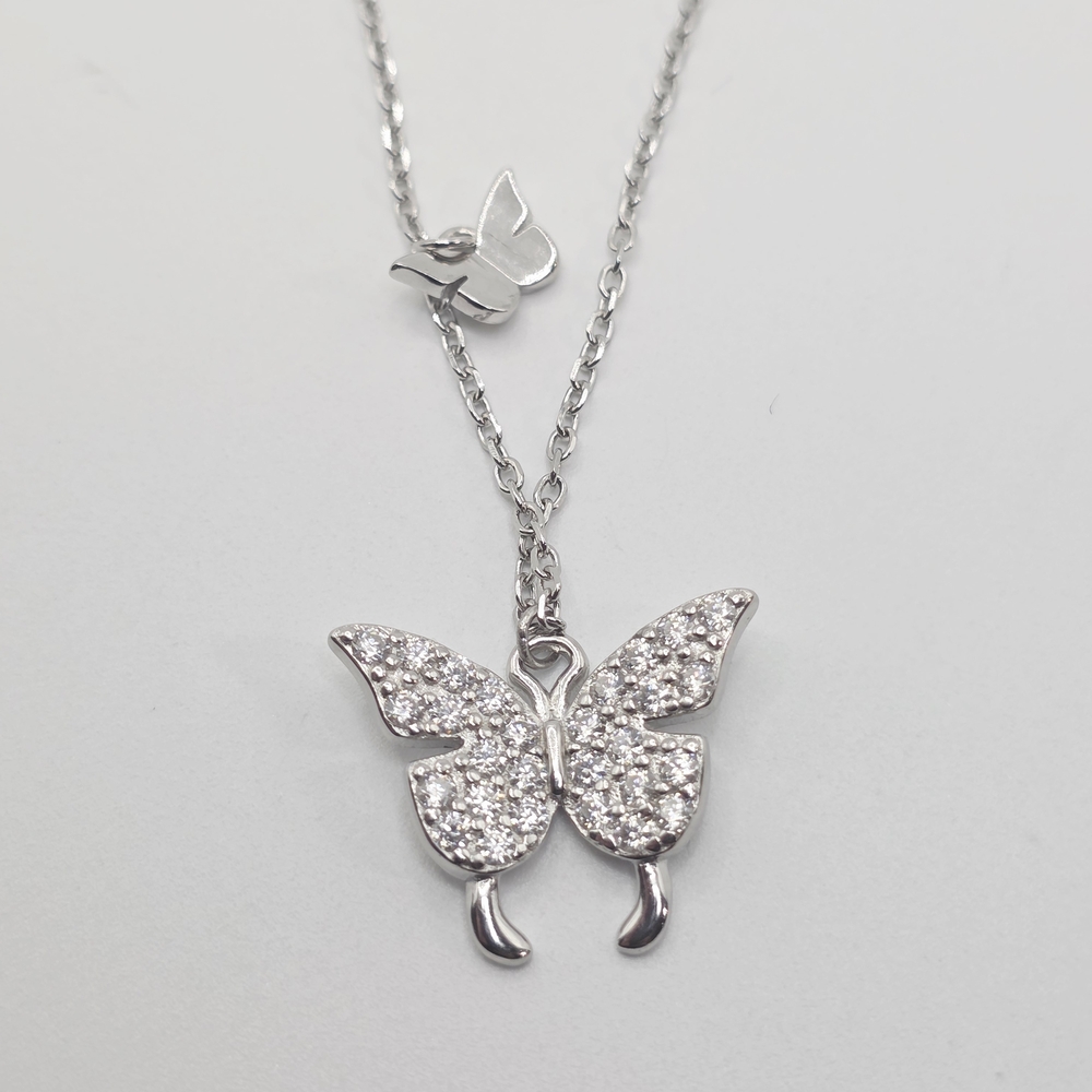 MOISSANITE Butterfly Pendant Necklace